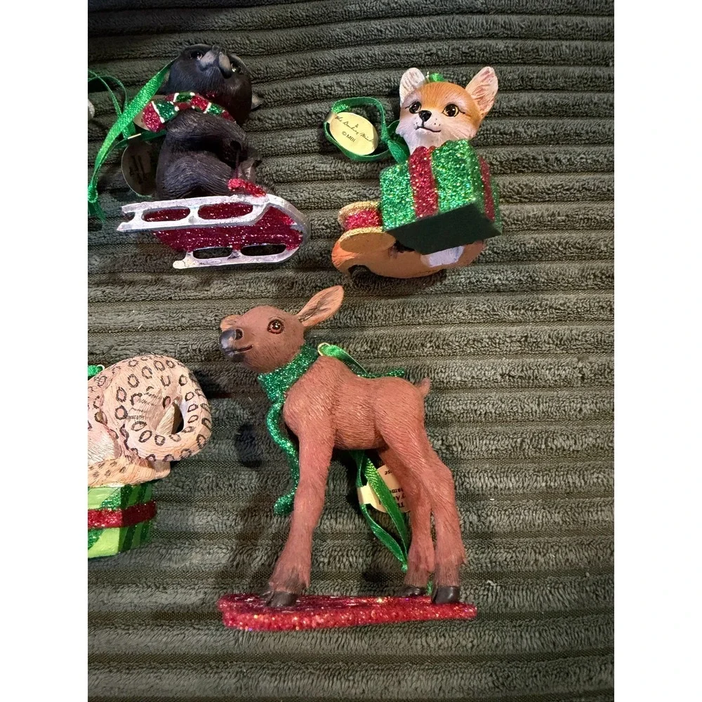 The‎ Danbury Mint Baby Animal Ornaments Collection Set Of 10 Christmas Holiday
